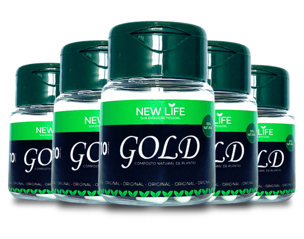 KIT 10 Unidades New Life Gold (100 DIAS DE TRATAMENTO) image 1
